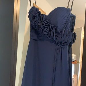 Navy Blue Bridesmaid Dress Gown